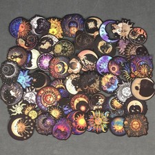 Celestial Sun  Moon Stickers - Set of 10 Random Stickers - Great for Crafts