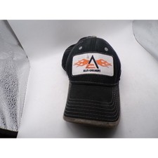 Allis-Chalmers Otto Black Baseball Hat Flame Logo Patch Adjustable Cap 147-1071