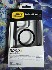 OtterBox Defender Pro XT MagSafe For iPhone 16 Pro Case Clear Black Shockproof