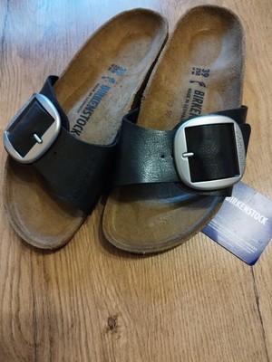 Birkenstock Madrid Big Buckle Gaceful  Licorice  schmal schwarz Größe 39    Neu