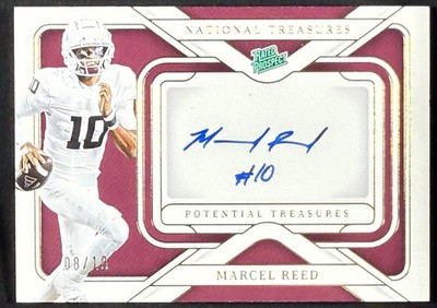2025 National Treasures Marcel Reed /10 SSP Auto Potential Treasures A&M QB1! 