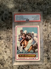 1980 Topps AFC Championship Steelers Dan Rooney HOF 10 Auto