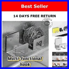 Sink Sponge Holder 2 Pack Stainless Steel Self Adhesive Wall Rack