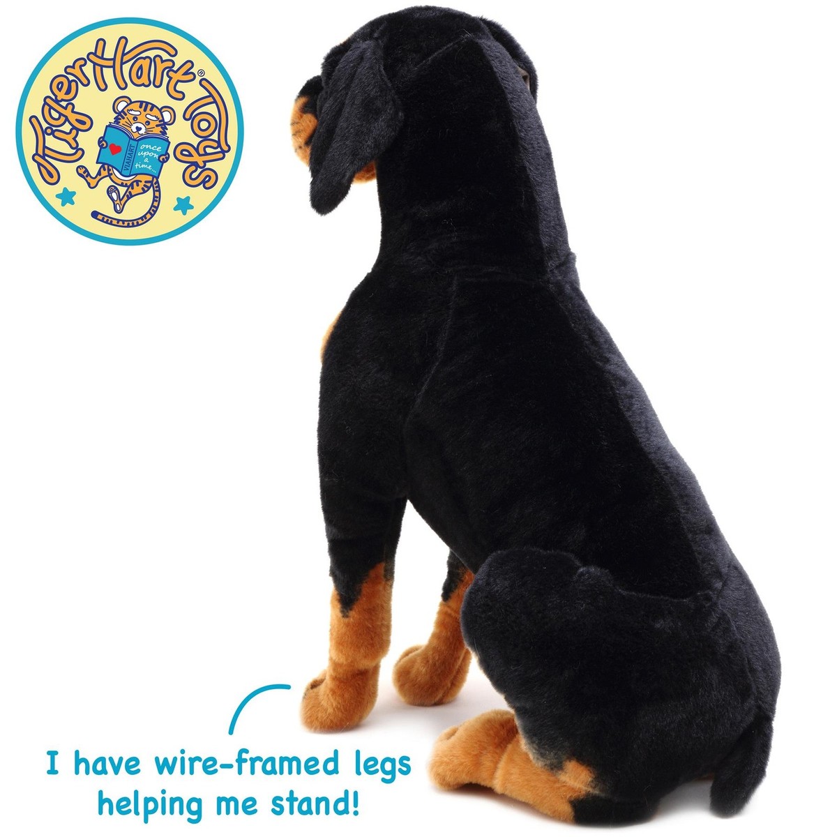 Robbie The Rottweiler | Over 2 Foot Tall Stuffed Animal Plush Dog