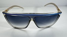 VINTAGE LAURA BIAGIOTTI LARGE FRAMED SUNGLASSES MADE IN ITALY BLUE/GRAY T-3590