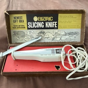 GE EK-1 Electric Knife 100W 120V White w/ Storage Case & Instructions