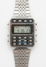 VINTAGE CASIO CD-401 DATA BANK CALCULATOR WATCH MODULE 246 JAPAN M - 100 WORK