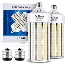 2 Pack 1000W Equivalent Corn Bulb Super Bright 11500 Lumen Daylight White 80W