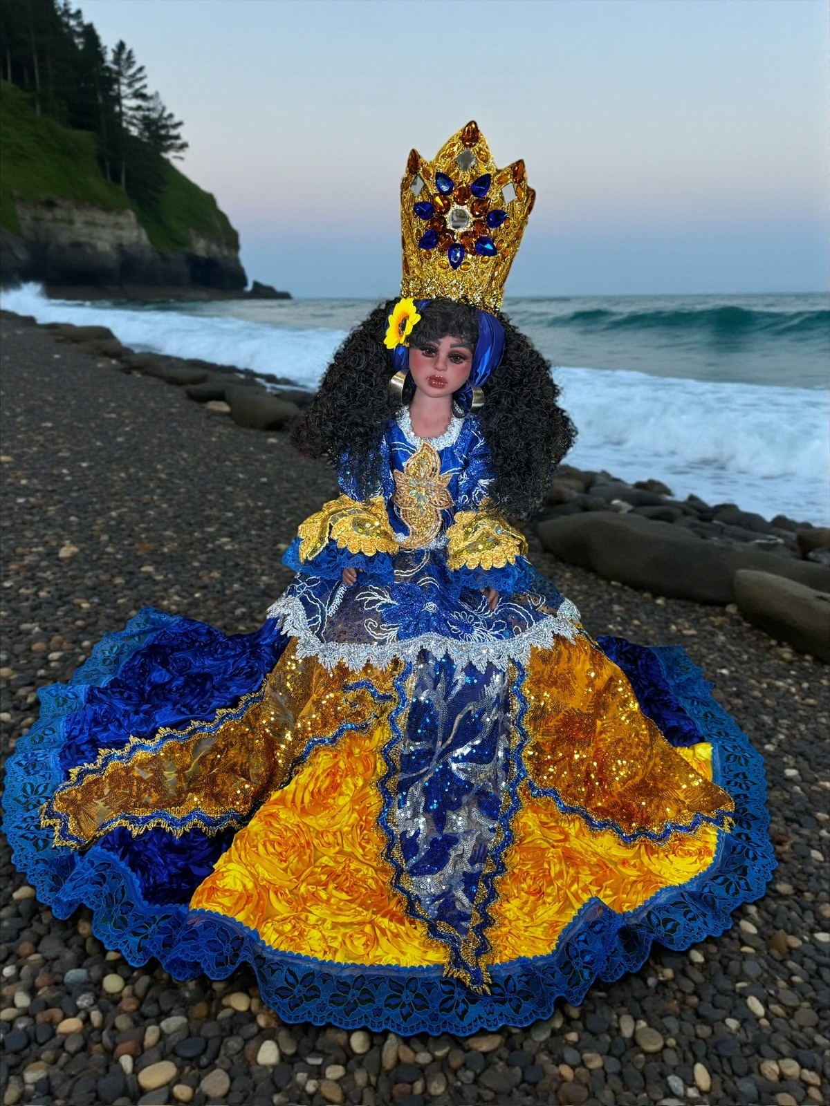 Yemaya y Oshun ,Doll,Mu&ntilde;eca De Religion ,,Dos Aguas