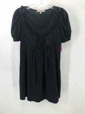 Pre-Owned See By Chloe Black Size 4 Knee Length Short Sleeve Dress