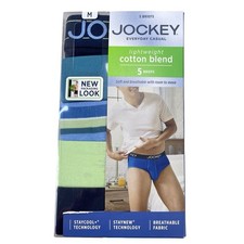 Jockey Everyday Casual Lightweight Cotton Blend Briefs Underwear Size M 5-Pack 