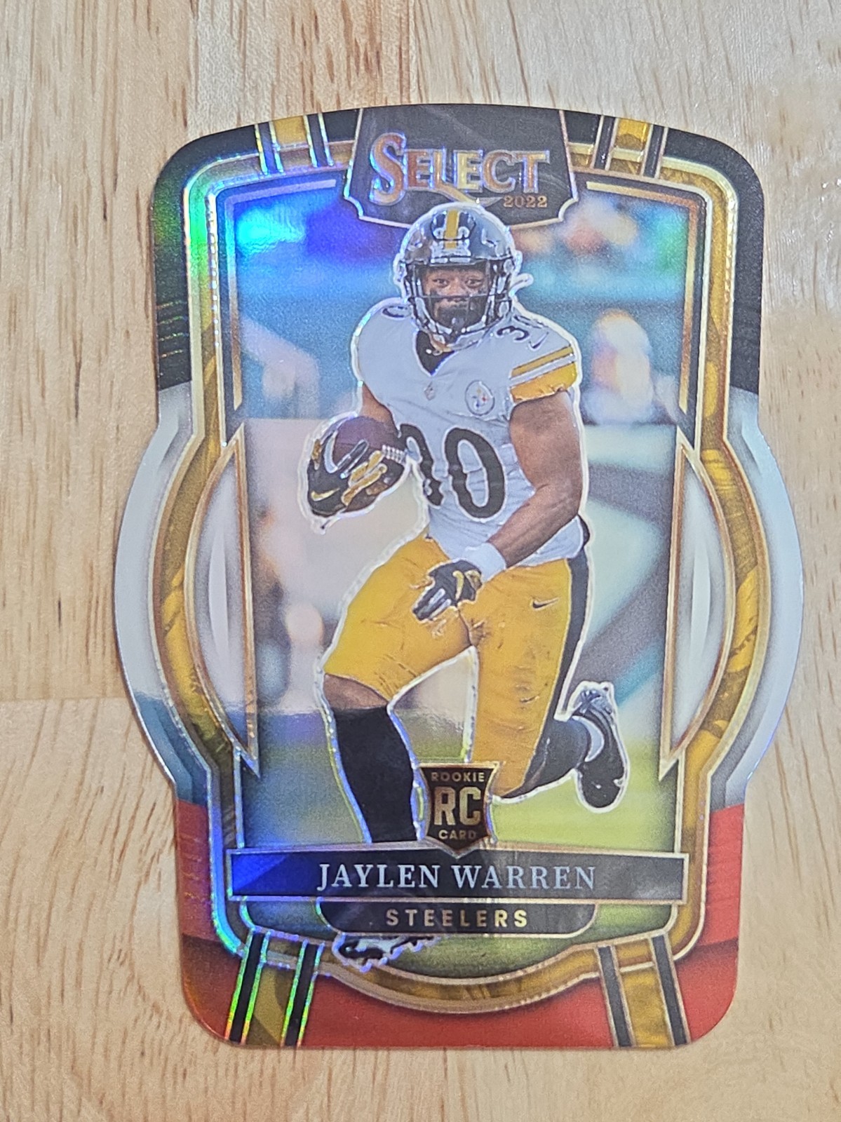 2022 Select JAYLEN WARREN Red & Black Die Cut Club #216 Rookie RC Steelers