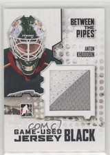 2009 ITG Between the Pipes Game Used Material Jersey Black Anton Khudobin 01qm