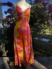Women's Sleeveless Floral Pink maxi dress