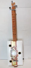 Cigar box guitar, 3 string, metal frets, piezo sound PU  (see desc)  (stk# 166)