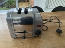 Vintage 93 model DUALIT 2 slice classic chrome/alloy toaster, timer knob sticks
