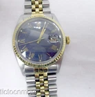 VINTAGE ROLEX OYSTER DATEJUST WATCH 16013 MENS NAVY BUCKLEY DIAL ROMAN NUM