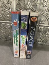 Vintage VHS Christmas Lot The Grinch Charlie Brown Christmas Prancer