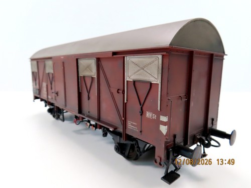 (1BL099) MBW 54103 Spur 1 Güterwagen Gms 54 der DB, W.Gutheil patiniert, OVP | Condition: Gebraucht