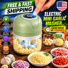 Electric Mini Food Chopper 250ml USB Meat Gri...