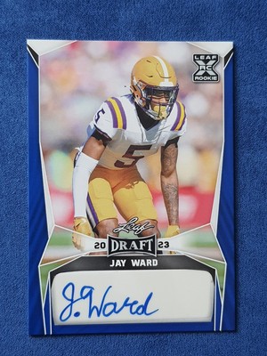 2023 Leaf Draft BA-JW1 Jay Ward RC Rookie Blue Autograph