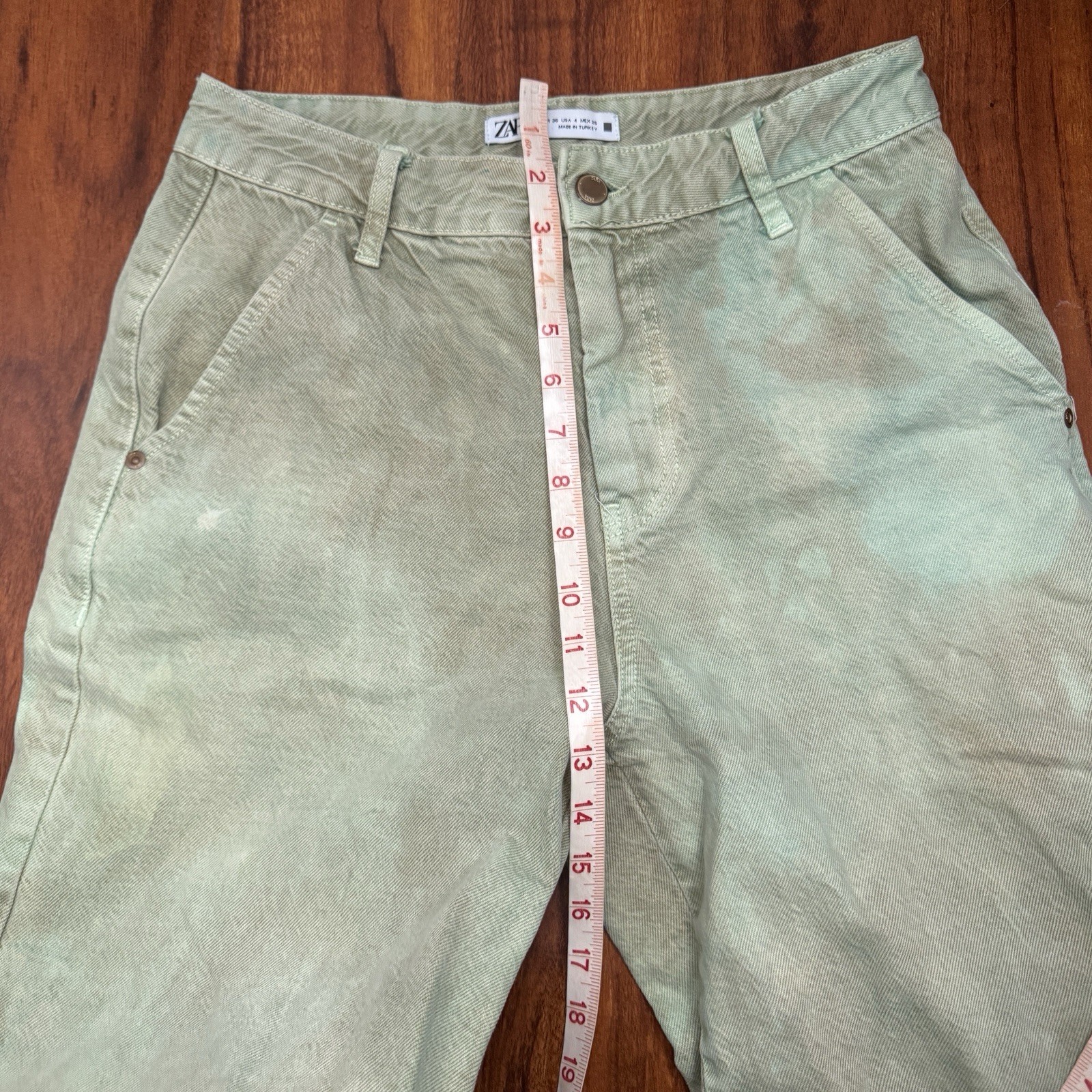 Zara Cargo Wide Vintage Pants Women Size 4 image 8