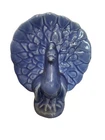 Vintage McCoy USA Blue Peacock Wall Pocket Planter Pottery MCM Vase
