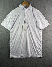 Collars  Co Purple  White Check Dress Collar Polo Shirt Men  s Medium NWT