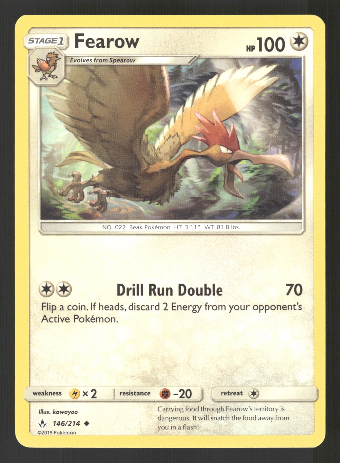 Fearow 146/214 Uncommon Pokemon SM - Unbroken Bonds