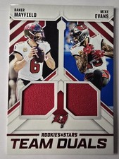 Panini 2025 Rookies & Stars Mayfield Evans Buccaneers Team Duals Memorabilia TD…