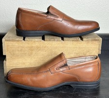 Florsheim Kids Reveal Bike Toe Leather Slip On Dress Shoes Brown Size 6