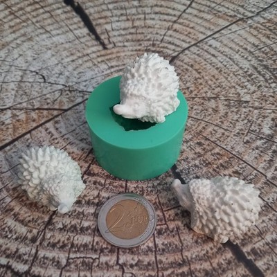 3D Silikonform Gießform Igel Hedgehog Dekoration  Seifen Kerzen Bastelform DIY