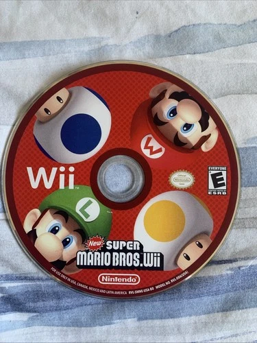 New Super Mario Bros. Wii (Nintendo Wii, 2009) Disc Only - Tested Works Working