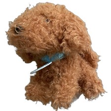 Gund Justice Pet Shop 5" Brown Labradoodle Ziggy Puppy Dog Plush Sparkly Collar