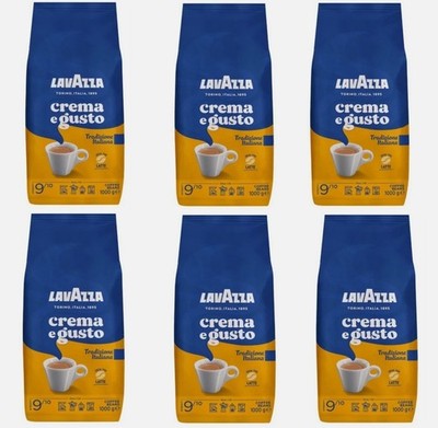 6x 1000g Lavazza Crema e Gusto Tradizione Italiana Stärke 9/10 Kaffeebohne cafe