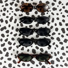 AMAZON Women's Classic Retro Oval Oversized Multicolor Sunglasses Lot of 5