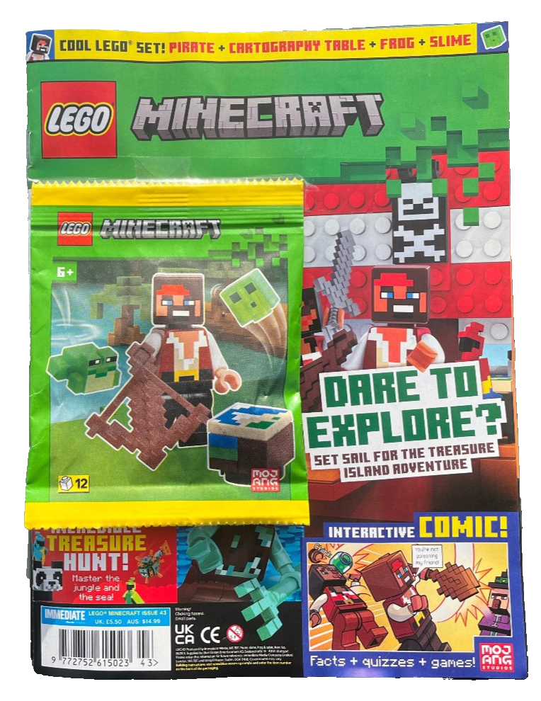 LEGO MINECRAFT MAGAZINE #43 ~ NEW WITH PIRATE  CARTOGRAPHY TABLE + FROG + SLIME!