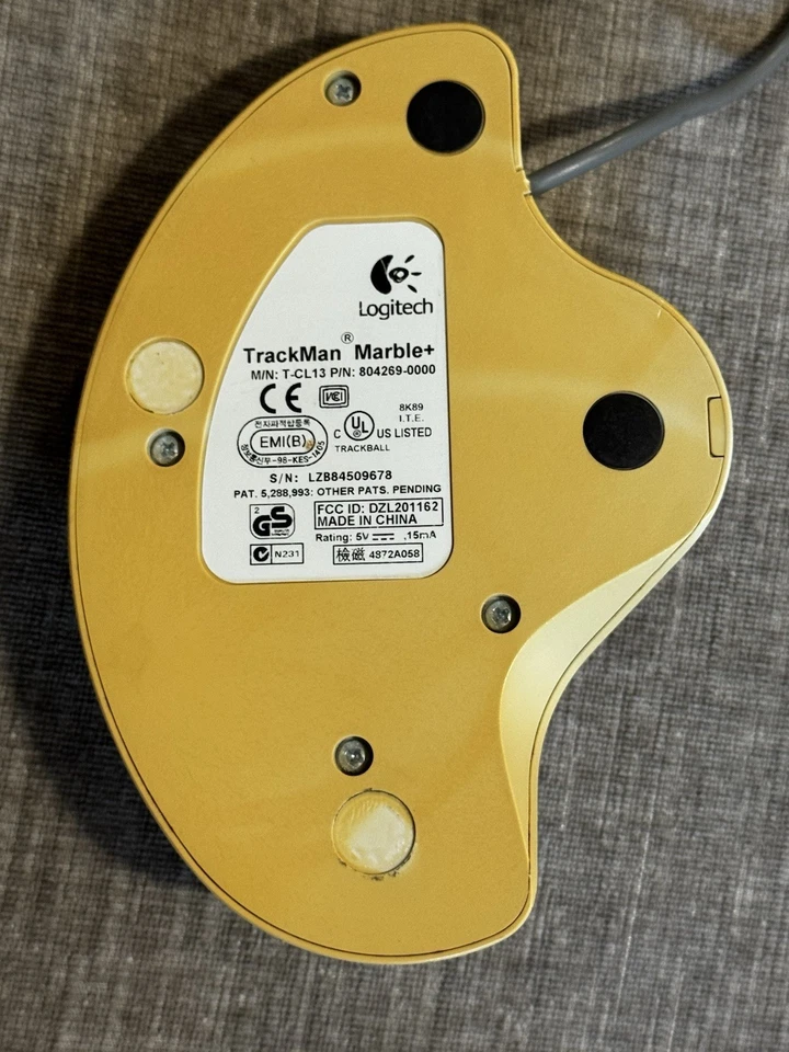 Logitech T-CL13 804269-1000 Trackman Marble Plus Wheel Mouse Tested - Image 3 of 3