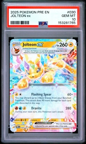 2025 POKEMON PRE EN-PRISMATIC EVOLUTIONS #030 JOLTEON EX PSA 10