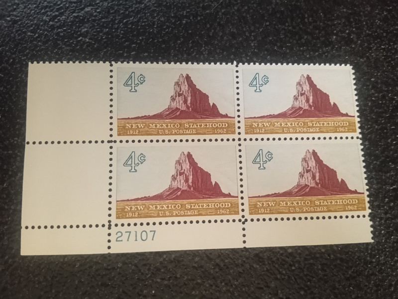 1962 4c New Mexico Statehood PLATE BLOCK SCOTT # 1191 M/NH/OG