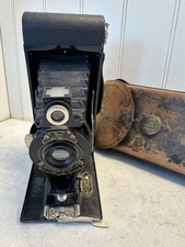 Antique Eastman Kodak No. 2-A Folding Autographic Brownie Camera  Leather Case