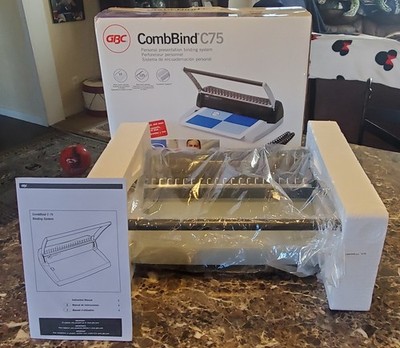 NEW GBC CombBind C75 Binding System Personal Presentation Spiral Binder 