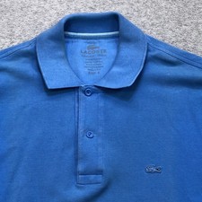 Lacoste Polo Shirt Mne's 3 Small Blue Preppy Embroidered Logo Alligator Outdoor