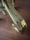 Vintage Solid Brass Pillar Candle Holder 8.5" Tall — photo 5