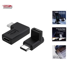 2-Pack Right  Left Angled 90 Degree USB C Adapter, USB C Male to Female, Com...
