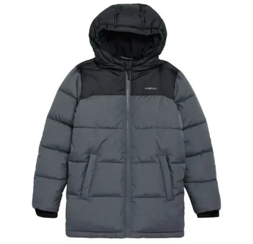 Lands' End Boy’s Colorblock Hooded Puffer Jacket Insulated Zip Pockets  XL 18/20 image 2