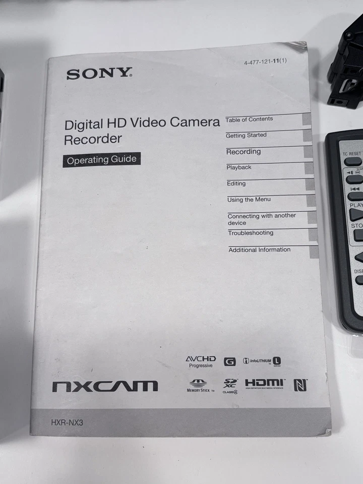 Sony HXR-NX3 NXCAM Pro Video Camera + batteries, charger & accessories - Image 4 of 4