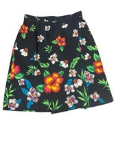 Worthington Floral Women  s Skort Size 12 Hawaiian  Pull On Made in USA Vintage