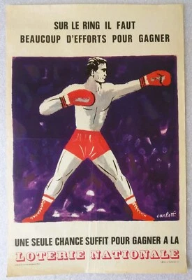 CARLOTTI JEAN ALBERT affiche originale LOTERIE NATIONALE 1967 - Photo 1/4