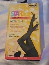 New SPANX Star Power Center Stage Patterned Shaping Tights Size E Ribbed Row 
